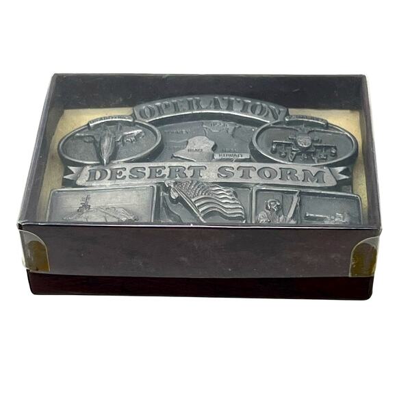 Operation Desert Storm Commemorative Pewter Belt Buckle Special Limited Edition - Picture 3 of 6